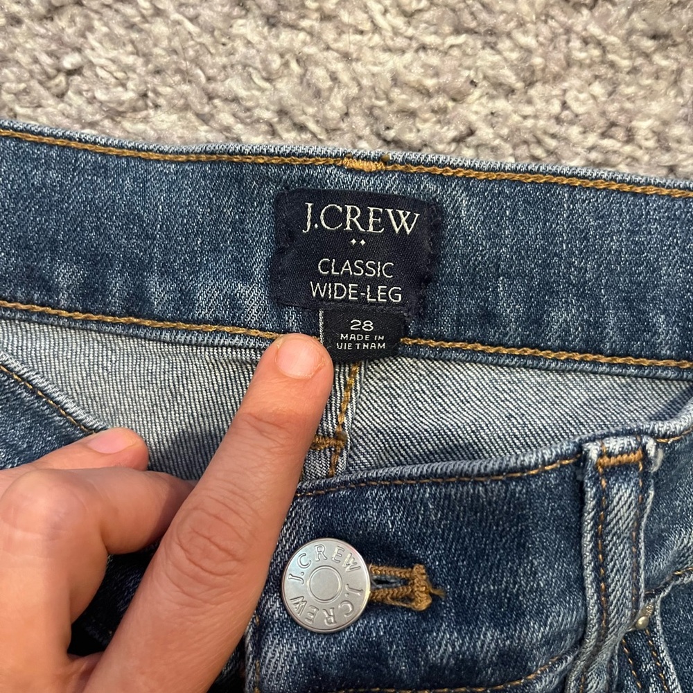J. Crew Dark Blue Flare Jeans - Picture 2 of 3